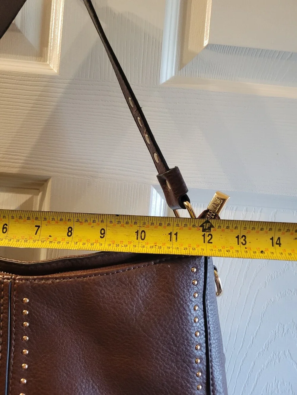 Montana West Shoulder Bag brown with stud details